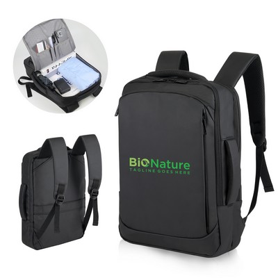 Carry On 3" 1 Convertible PU Leather Laptop Backpack