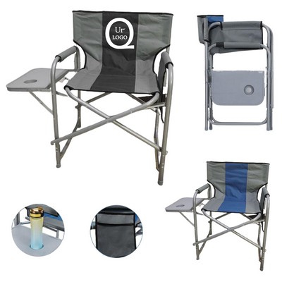Outdoor Foldable Chair w/ Accessory Tray