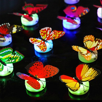 3D Led Butterfly Decoration Night Light Sticker
