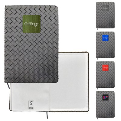 Woven Notebook with Metal Accent