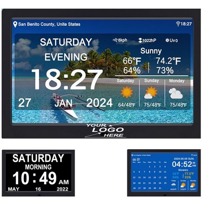 10.1" WiFi Digital Weather Clock with Calendar Display