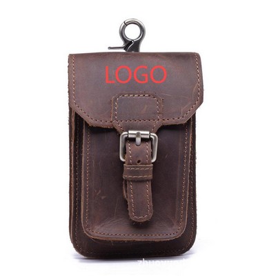 Vintage Crazy Horse Leather Smartphone Belt Holster