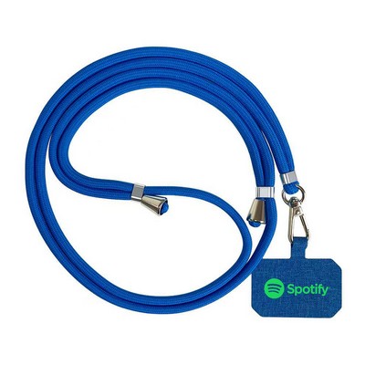 5mm Long Round Rope Phone Lanyard with Printed Durable Phone Tether Tab