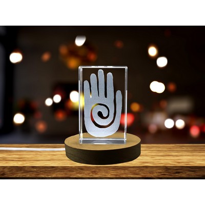 Hopi Symbol Engraved Crystal Sculpture - Native American