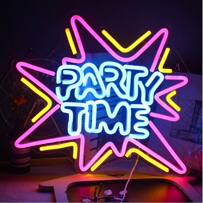 12" Neon Sign Custom Shaped LED Night Club Sign LED Glow Sign Custom Pattern - 3 Colors