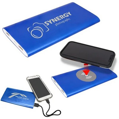 8000 MAH Power Bank And Wireless Charger w/USB Cord
