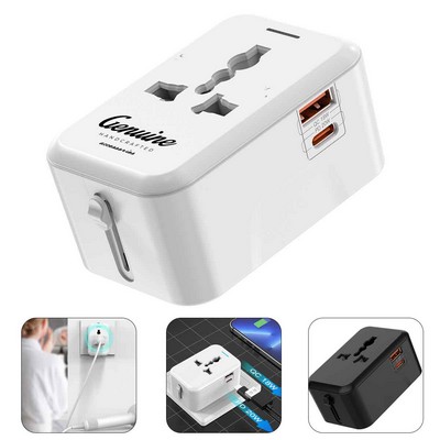 All-in-One Universal Travel Adapter with 4 Plug Adapter