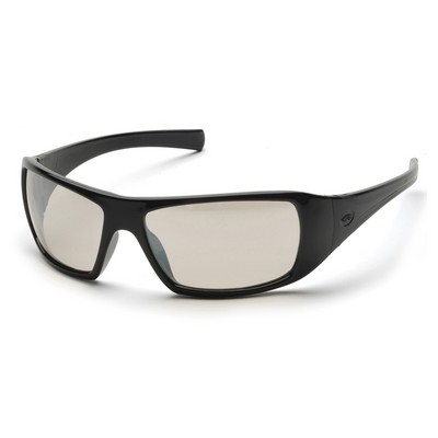 Goliath Safety Glasses, Black Frame with Indoor/Outdoor Mirror Lens