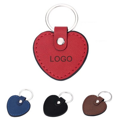 Heart Shape PU Keychain