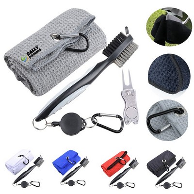 Golf Towel Brush Tool Kit