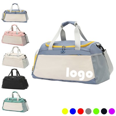 Sports Travel Duffel Bag with Shoes Compartment