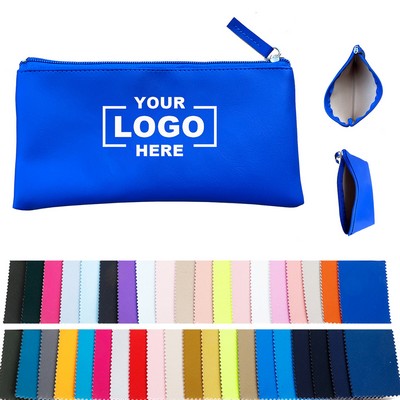 PU Leather Pencil Pouch with Zipper Pull