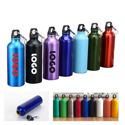 25OZ. Aluminum Metal Water Bottle with Carabiner