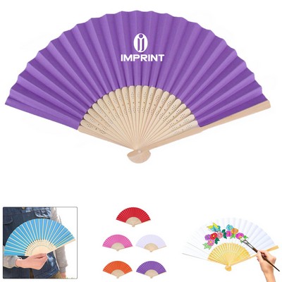 Handheld Folded Fan For Church Wedding Gift