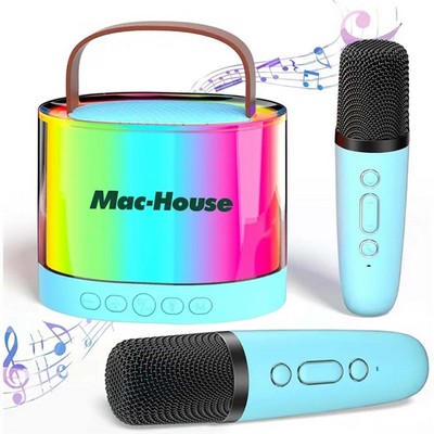 Portable Bluetooth Karaoke Speaker With 2 Wireless Mics
