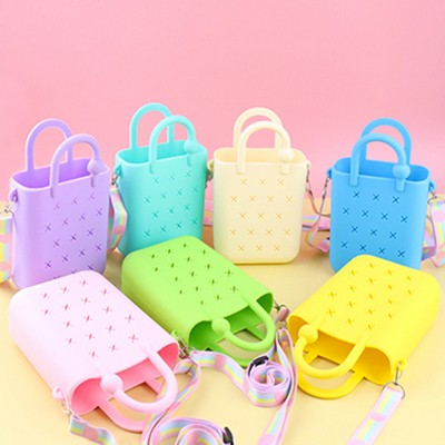 Small Silicone DIY Coin Purse Messenger Bag Beach Handbag