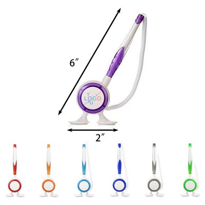 Desk Counter Ballpoint Pen with Stand and Cord