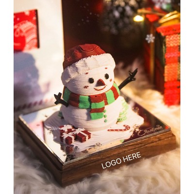 2026 Creative Desktop Calendar Snowman 3D Paper Sculpture Sticky Notes Christmas Gift