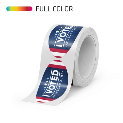 Full Color Oval Roll Label - Up to 21.01-25.00 Square Inches