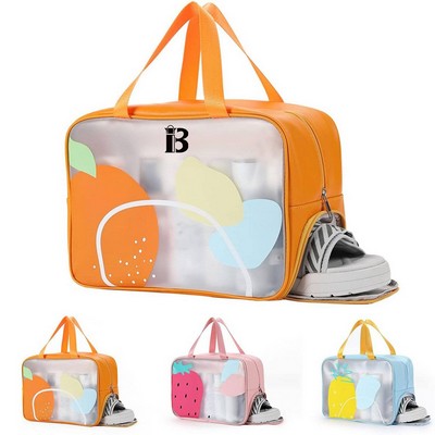 Wet Dry Separate Toiletry Bag with Shoes Storage