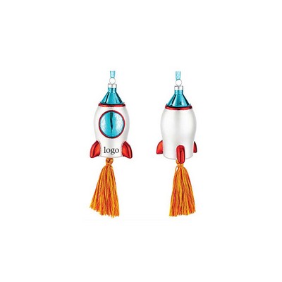 Rocket Glass Ornament