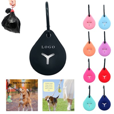 Hands-Free Dog Poop Waste Bag Holder With Carabiner Clip