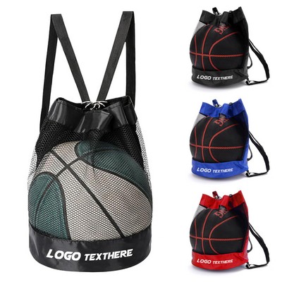 Mesh Drawstring Sports Ball Backpack