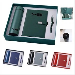 Insulated Cup Signature Pen and Notebook Gift Box Set(Ocean)