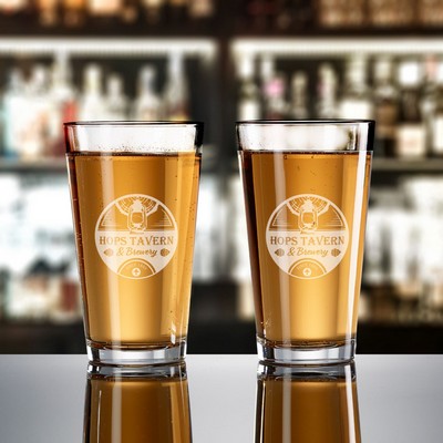 Pod Etched Pint Glass 16 Oz.