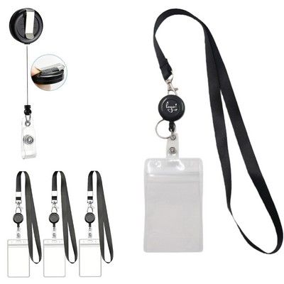 Retractable Badge Holders with Lanyard Clip