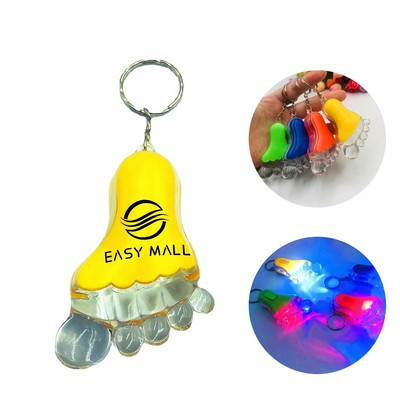 Led Foot Shape Key Chain