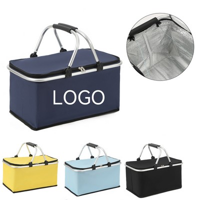Foldable Handheld Insulated Picnic Basket