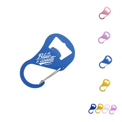 Stainless Steel Bottle Opener Keychain with Carabiner