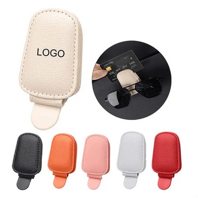 Leather Sunglasses Holder Clip
