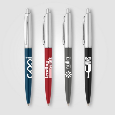 Natori Recycled Plastic Chrome Trim Pen - Silkscreen