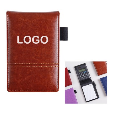 Notebook with Built-in Calculator