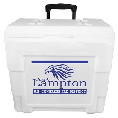 34-Quart NYC® Sierra Wheeled Cooler - White