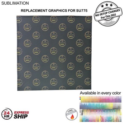 24Hr Express Ship - Replacement Graphics for 7.5' Straight Wall Tension Fabric, Velcro® on the back