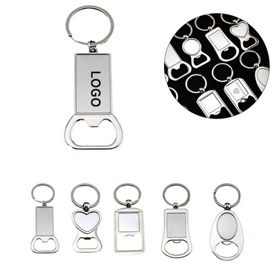 Stainless Steel Key Rings With Bottle Opener