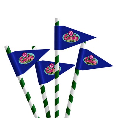 1" x 1.5" Straw Flags Style B