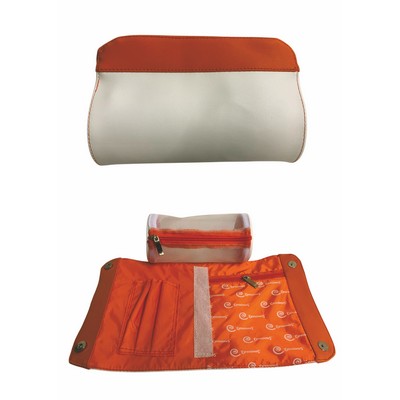 Faux leather toiletry bag