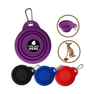 Portable Collapsible Pet Bowl With Logo