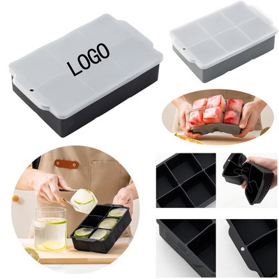 Whiskey Cube Silicone Ice Tray With Lid