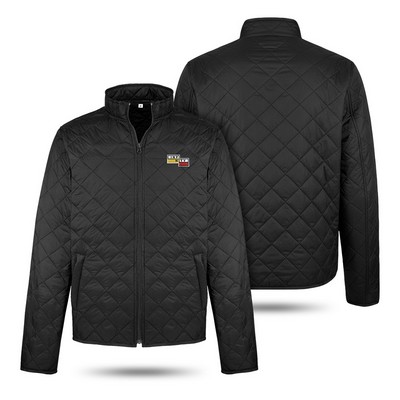 Men's Quilted Pattern Full Zip Jacket