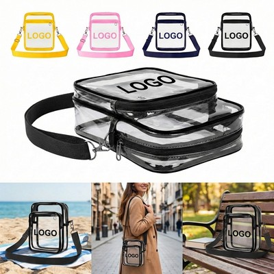 Clear PVC Crossbody Shoulder Bag