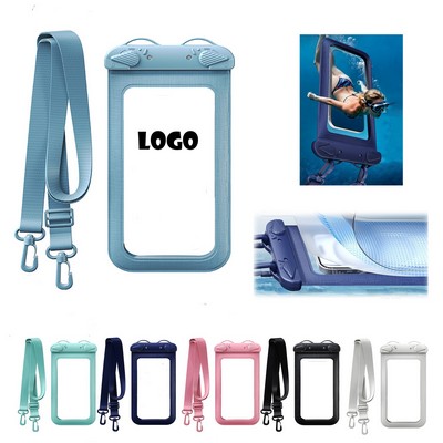 Waterproof Phone Pouch with Dual-Lock Seal for Touchscreen Use in Water