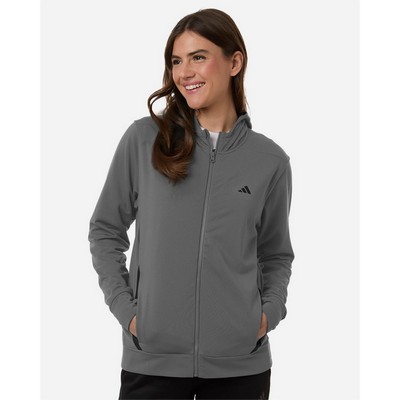 Adidas Women's Game & Go Fleece Full-Zip Hooded Sweatshirt - AT209