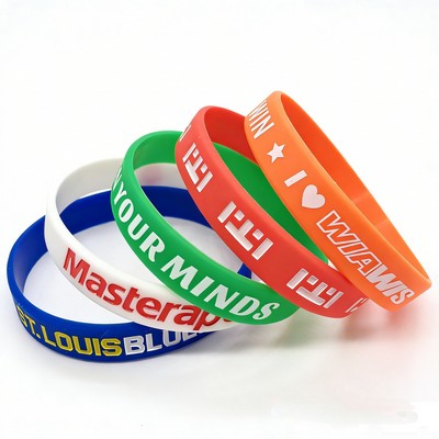 Debossed Color Filled Wristband