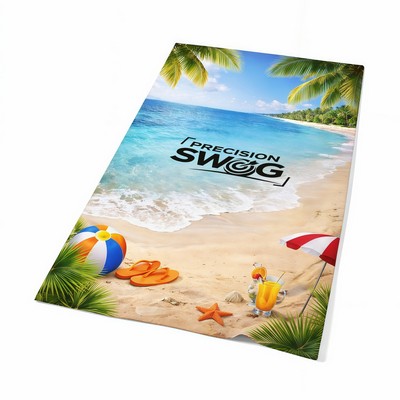 30" x 60" Microfiber Beach Towel, Full Color