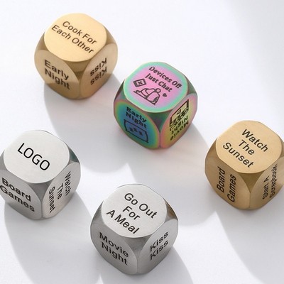 Stainless Steel Movie Night Decision Dice